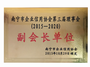 南宁市企业信用协会第三届理事会副会长单位